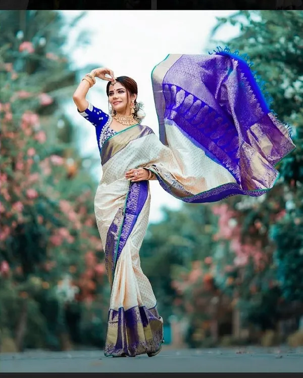 Blue_Embellished_Banarasi_Jacquard_Saree_(Blue)